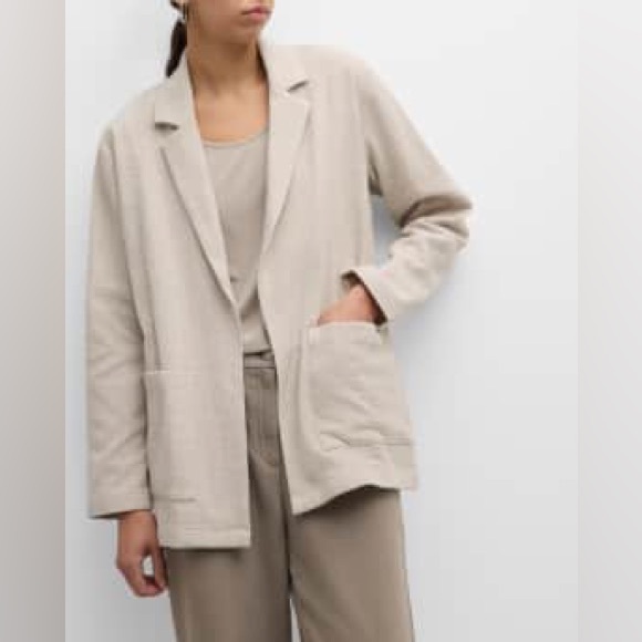 Eileen Fisher open front wool tweed blazer/cardigan size XL - Picture 1 of 10